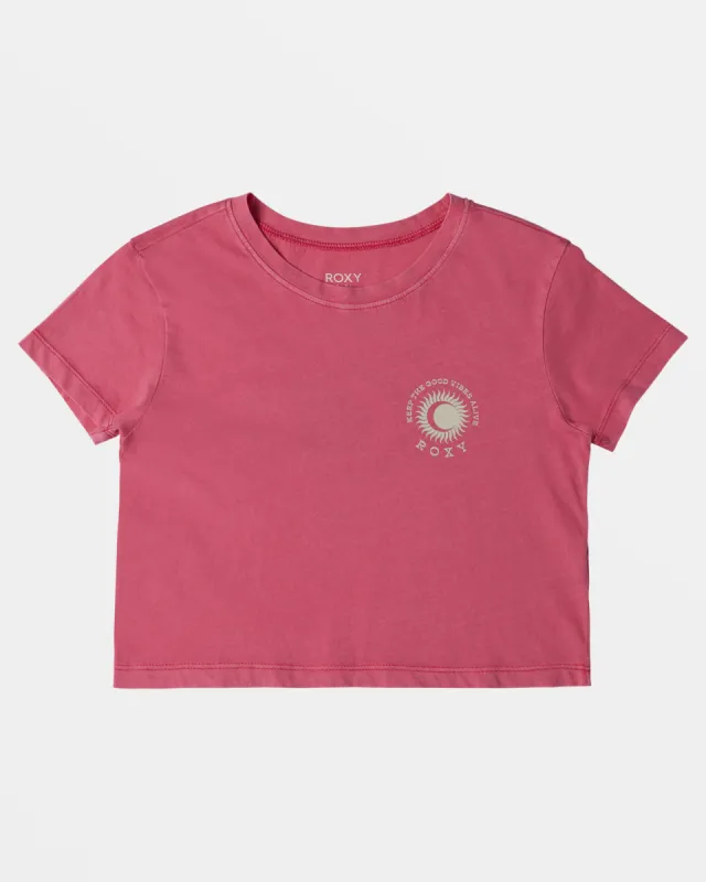Girls 4-16 Solstice Cropped T-Shirt - Azalea Pink sold by Roxy