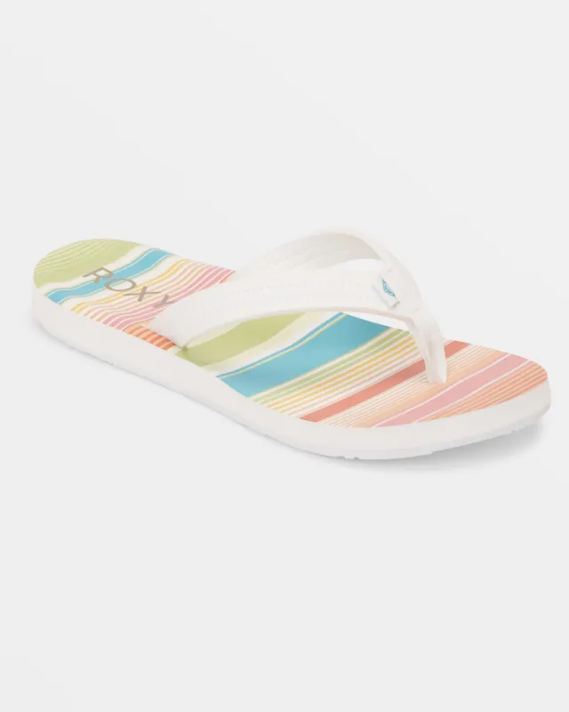 Vista Loreto II Flip-Flops - White/Ocean/Citrus sold by Roxy