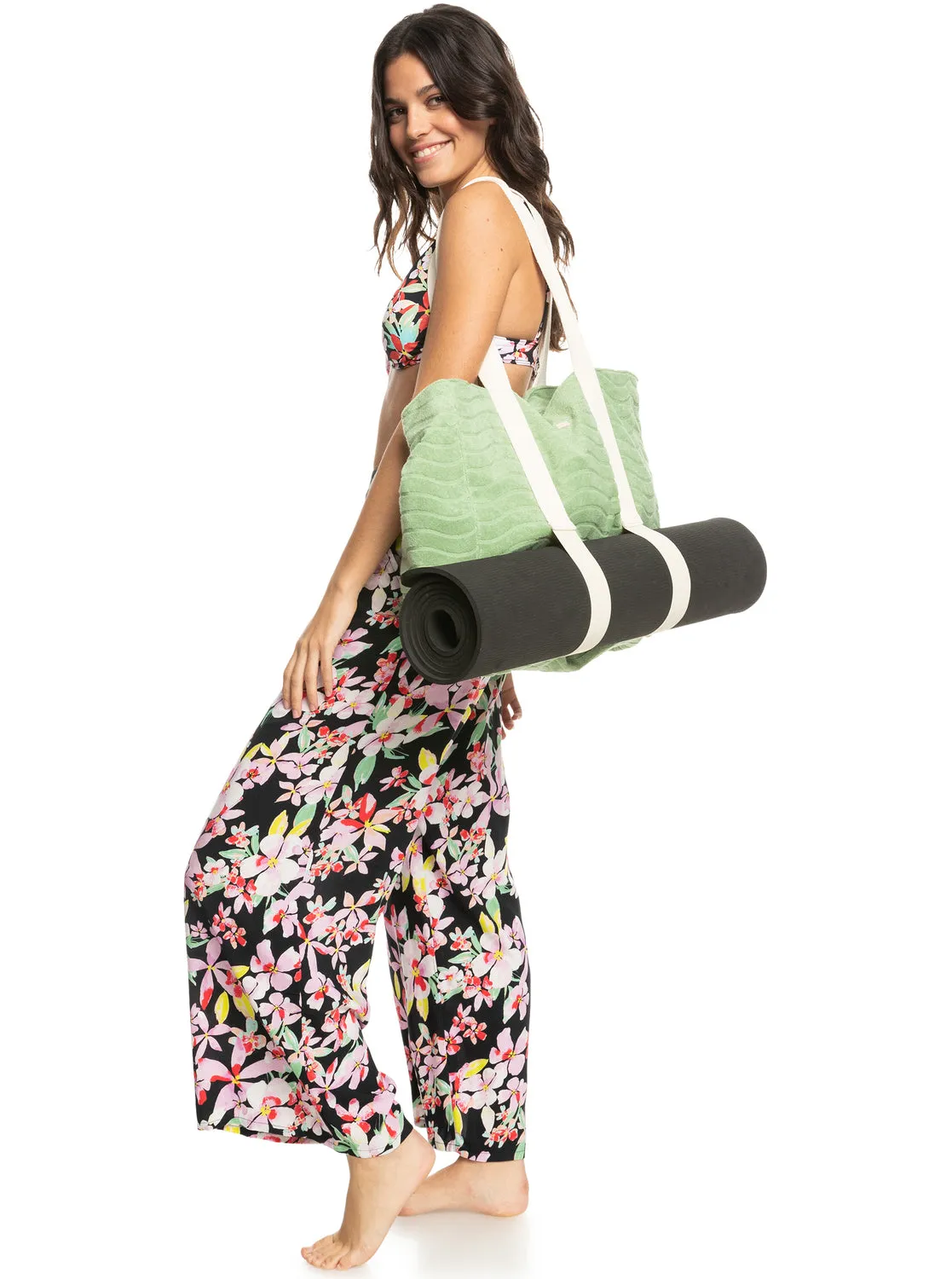 Sunny Palm Tote Beach bag - Quiet Green sold by Roxy product image thumbnail 5