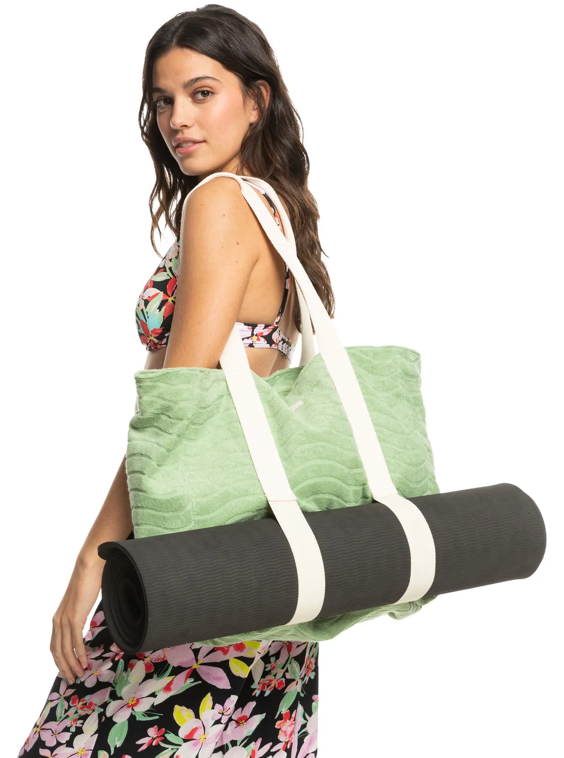 Sunny Palm Tote Beach bag - Quiet Green sold by Roxy product image thumbnail 4