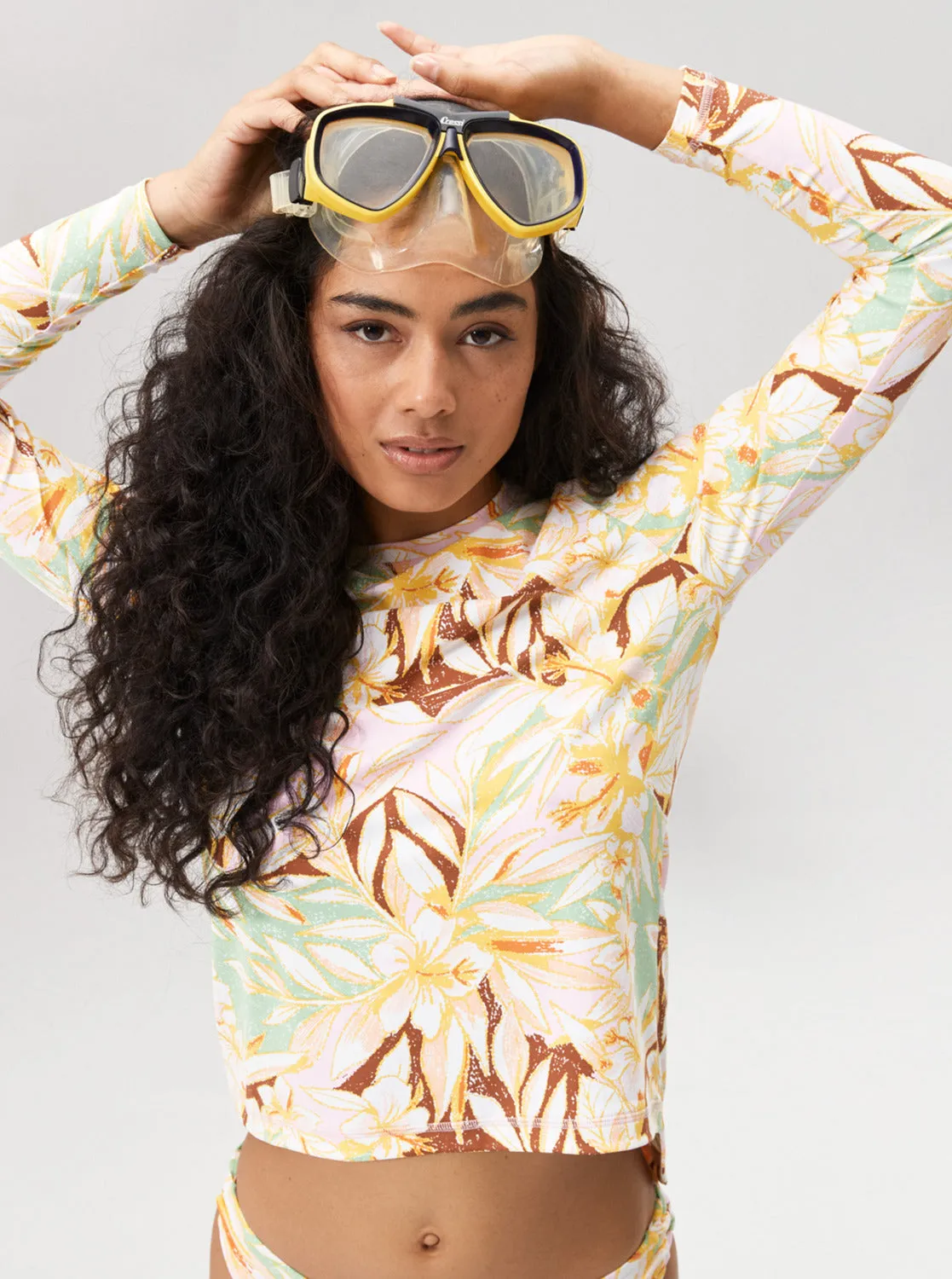 Sea Skippin Pants Long Sleeve Rashguard - Quiet Green Coast 2 Coast sold by Roxy