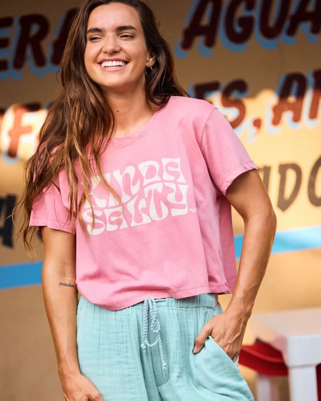 Kinda Salty Cropped T-Shirt - Mauve Glow made by Roxy