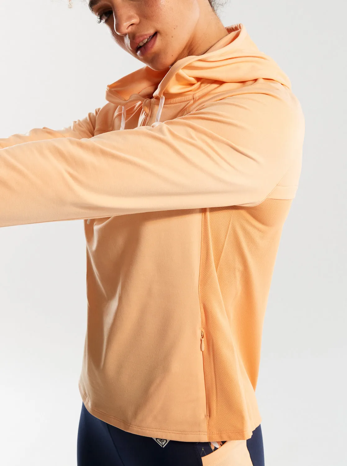 Pure Pursuit Mesh Hooded Top - Peach Fuzz sold by Roxy product image thumbnail 2