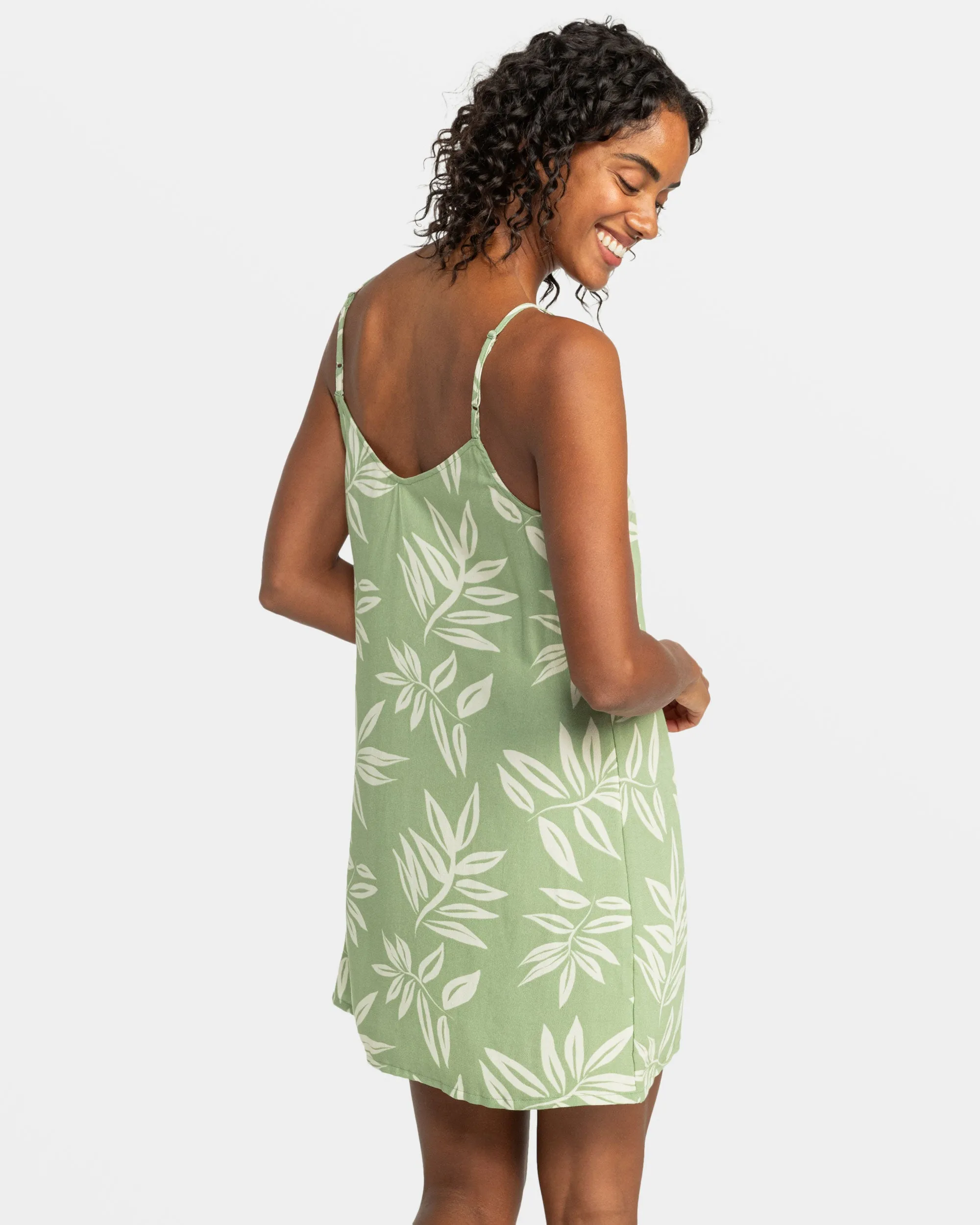 Shine A Light Mini Dress - Oil Green Leavin sold by Roxy product image thumbnail 2