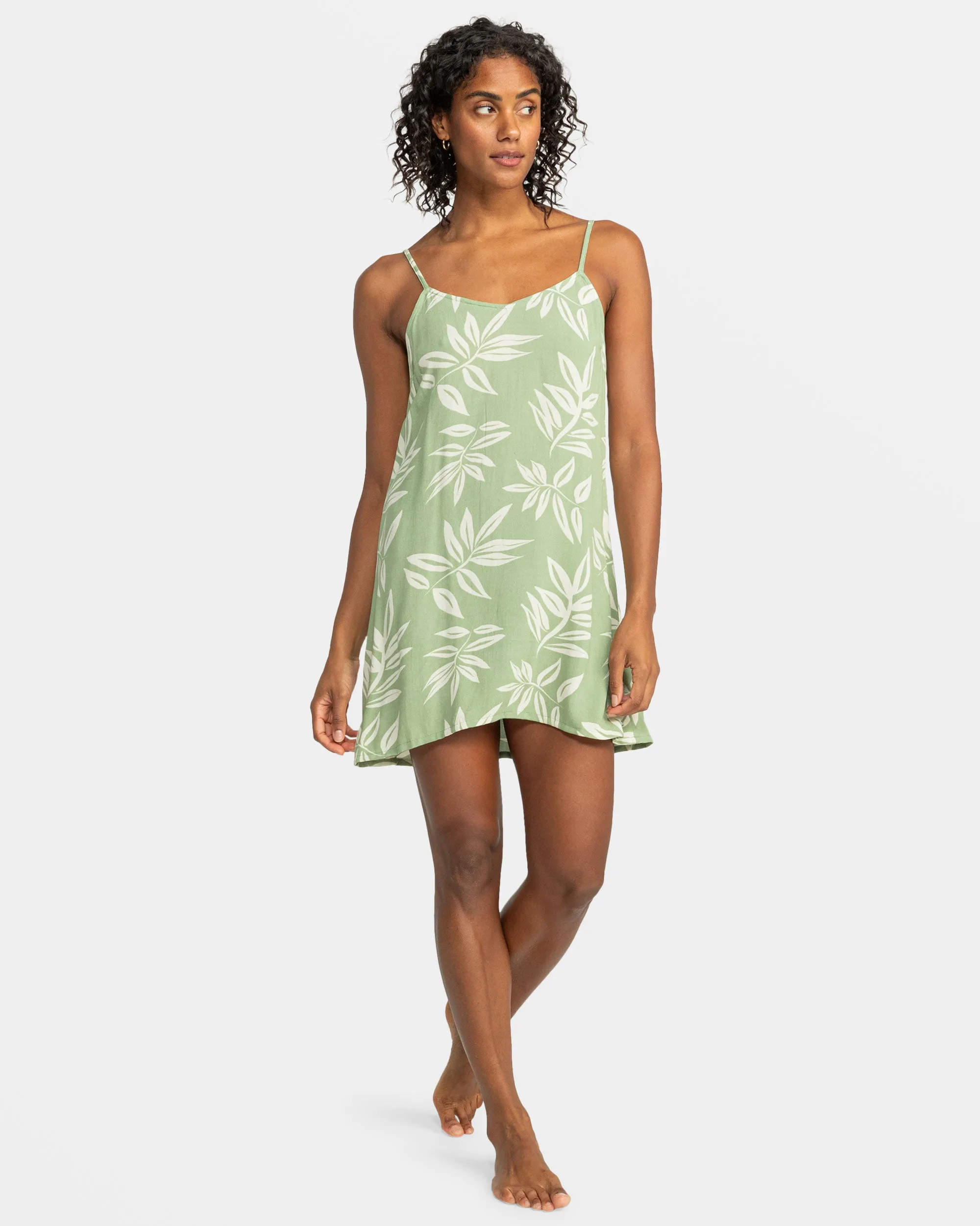 Shine A Light Mini Dress - Oil Green Leavin sold by Roxy product image thumbnail 3