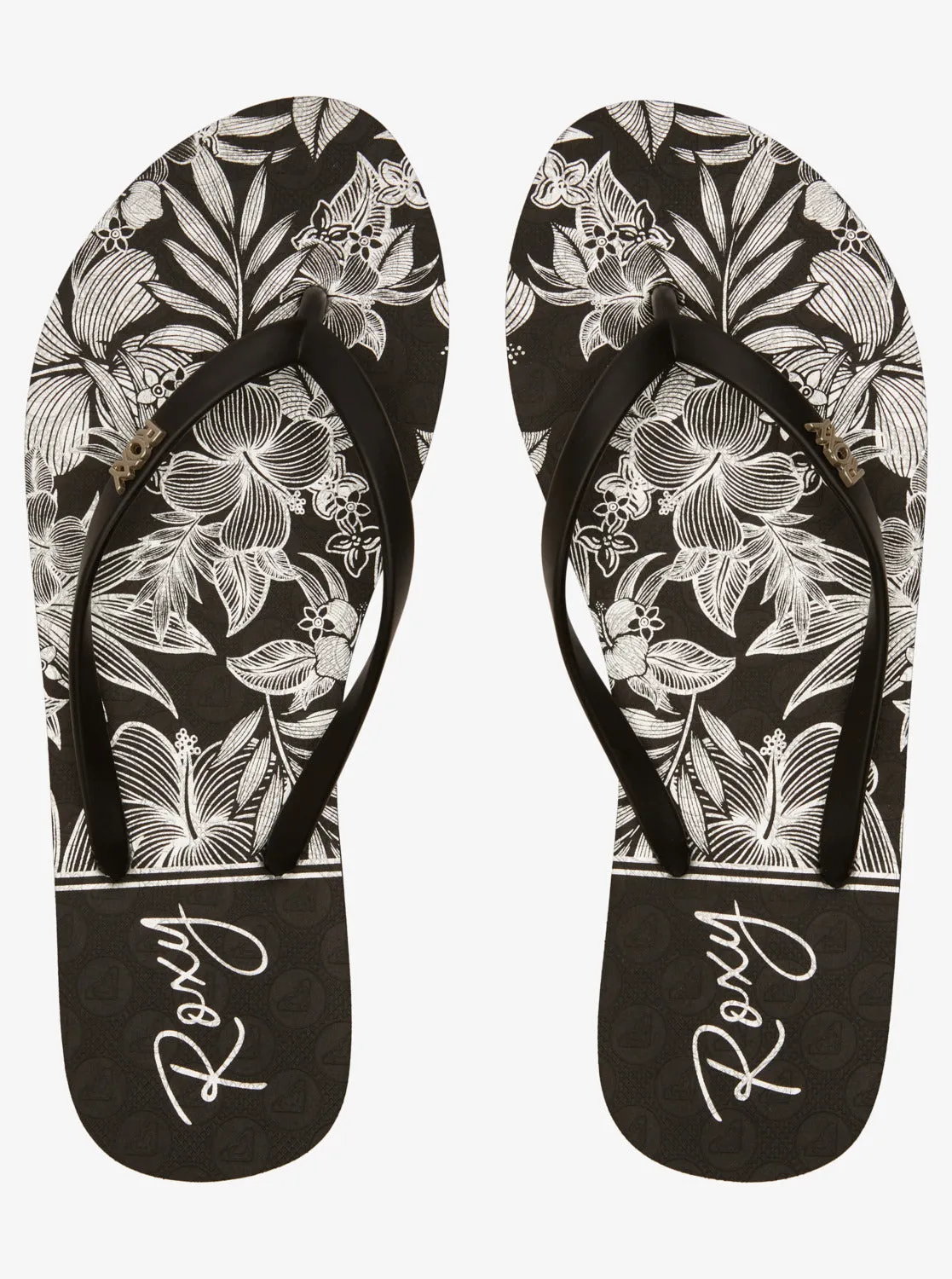 Viva Stamp Flip-Flops - Black/White sold by Roxy product image thumbnail 4