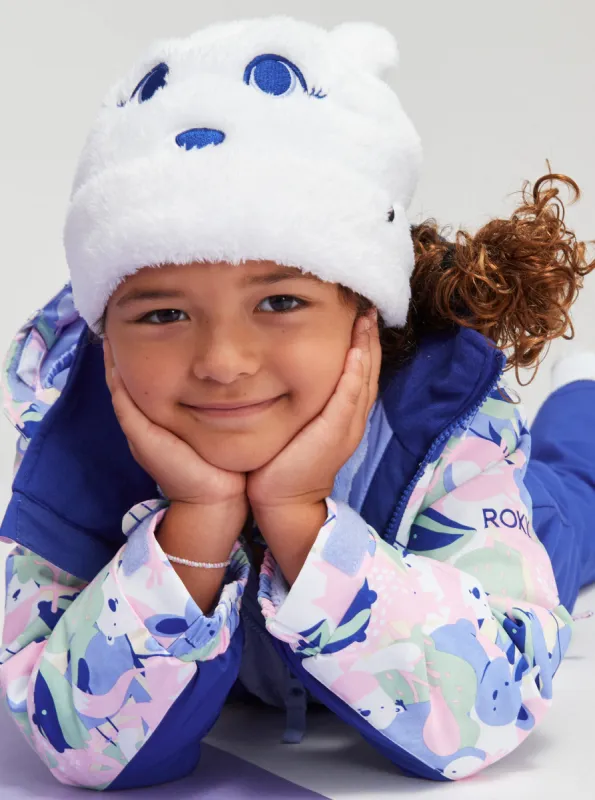 Girls 2-7 Mini Snowmoon Beanie - Bright White sold by Roxy