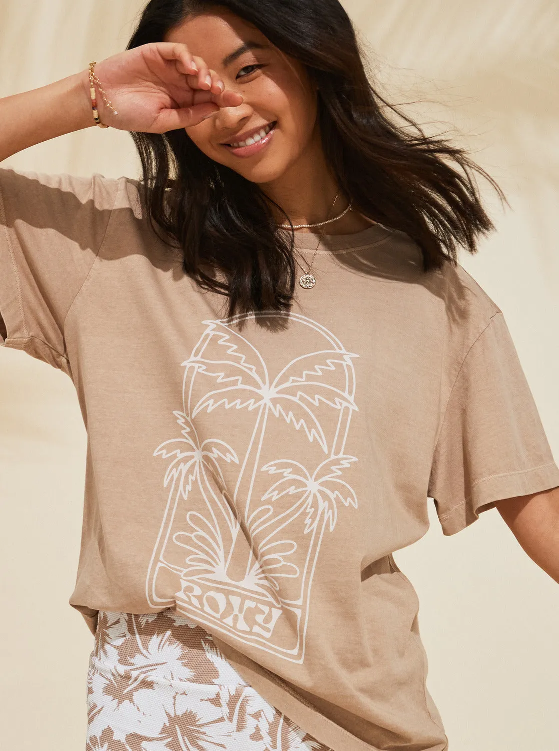 Mazzy Tee II T-Shirt - Warm Taupe sold by Roxy product image thumbnail 2