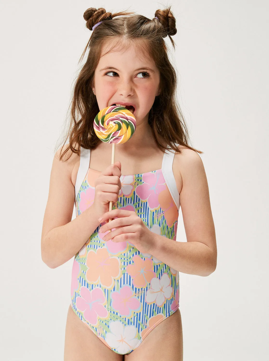 Girls 2-7 Tiny Flower One-Piece Swimsuit - Ultramarine Teenie Flower sold by Roxy