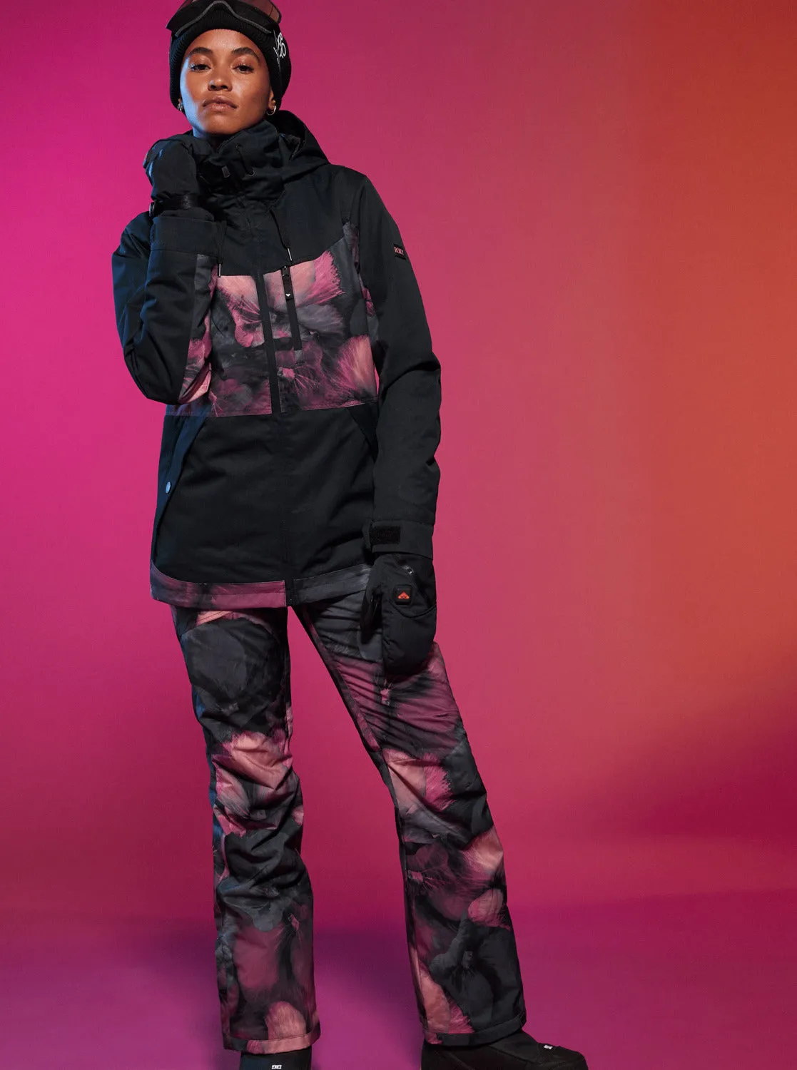 Presence Parka Technical Snow Jacket - True Black Pansy Pansy sold by Roxy product image thumbnail 5