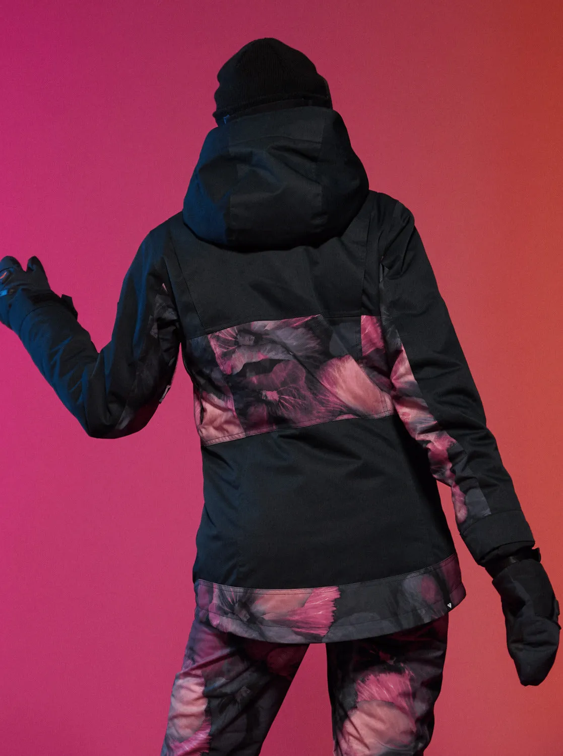 Presence Parka Technical Snow Jacket - True Black Pansy Pansy sold by Roxy product image thumbnail 3