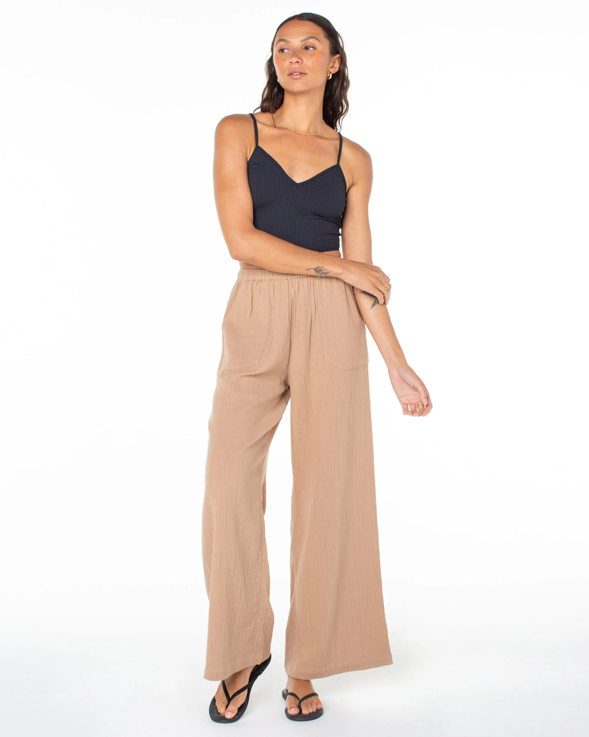 What A Vibe Wide Leg Pants - Amphora sold by Roxy product image thumbnail 3