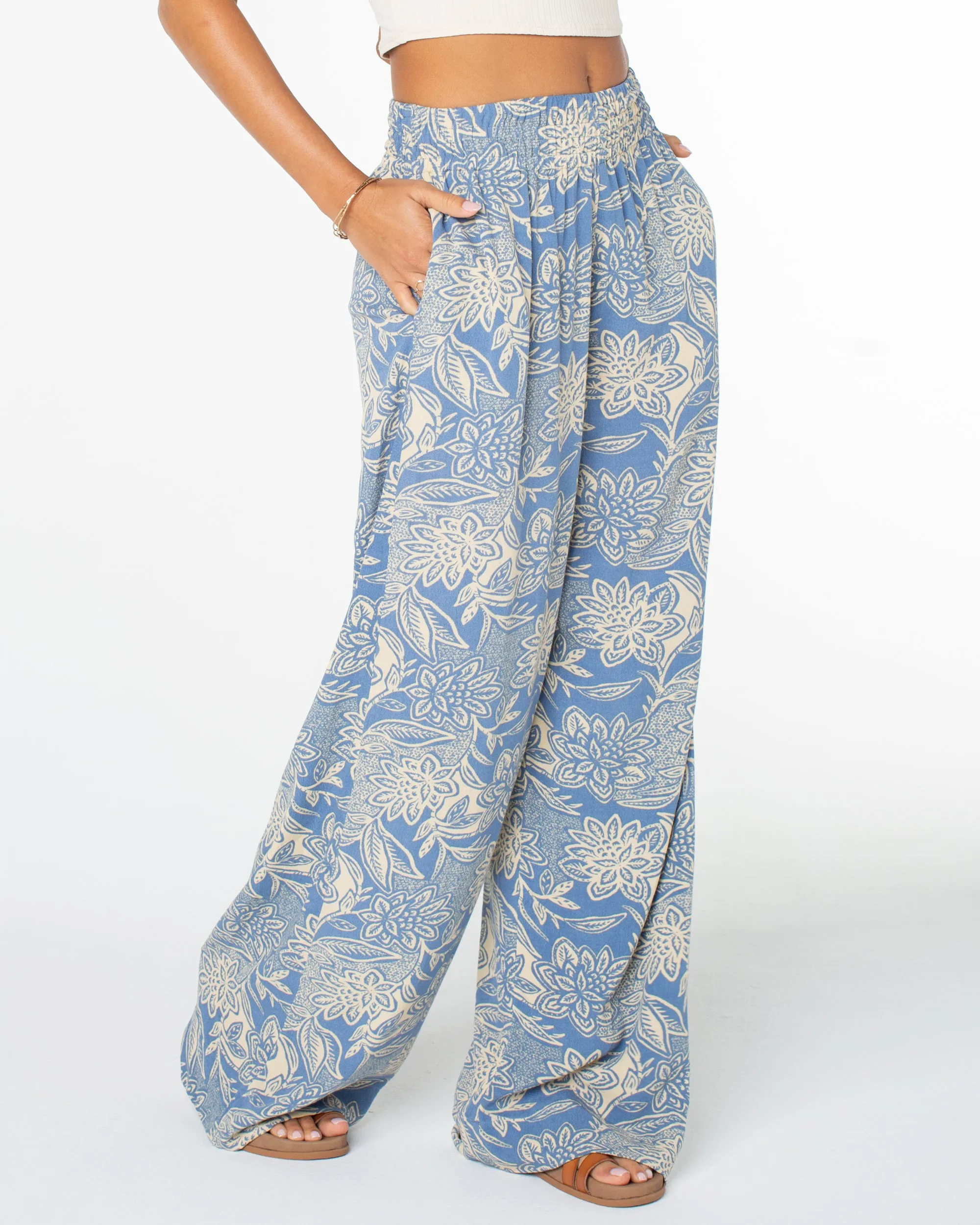 Forever And A Day Wide Leg Pants - Infinity Blue Lotus Batik sold by Roxy product image thumbnail 4