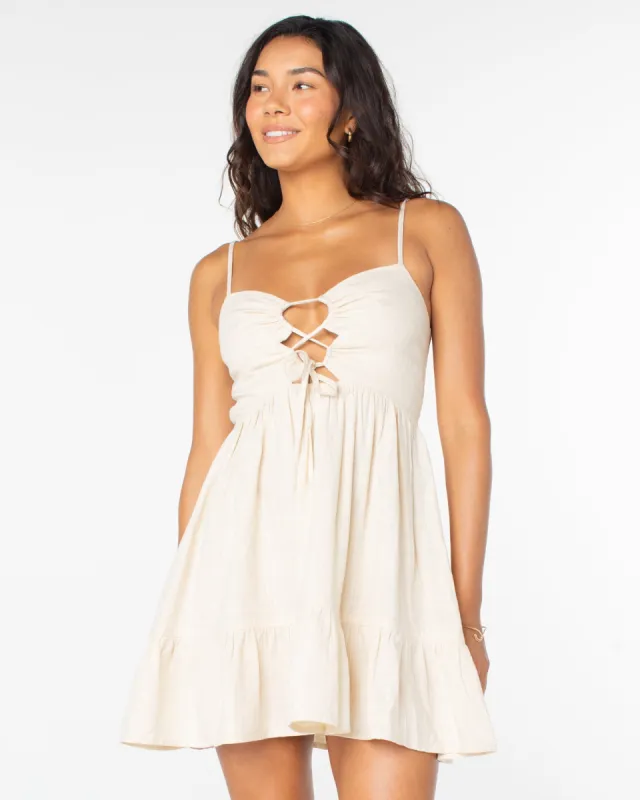 Jasmine Breeze Mini Dress - Parchment sold by Roxy