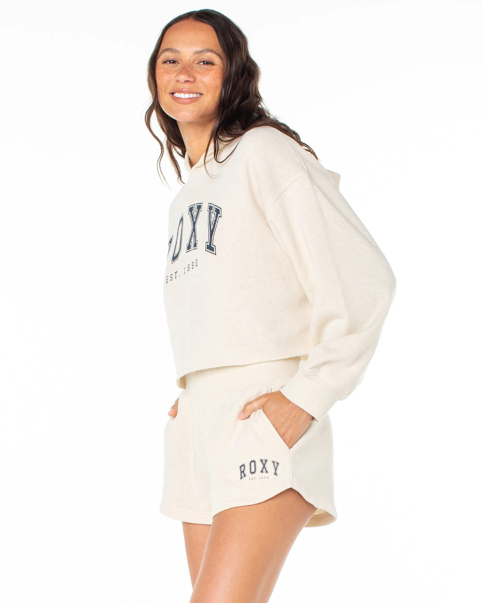 Afternoon Hike Crop Hoodie - Oatmeal Heather sold by Roxy product image thumbnail 5