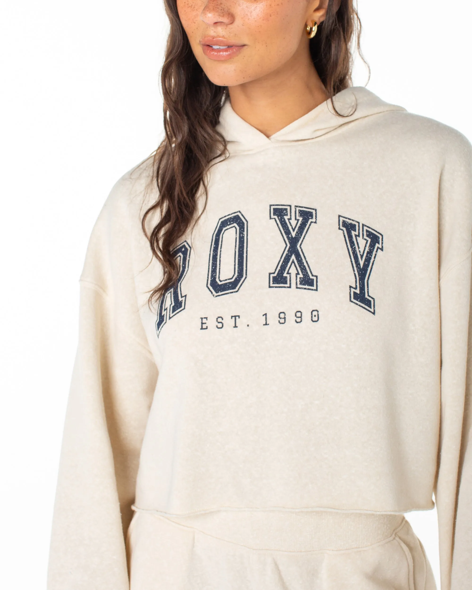 Afternoon Hike Crop Hoodie - Oatmeal Heather sold by Roxy product image thumbnail 4