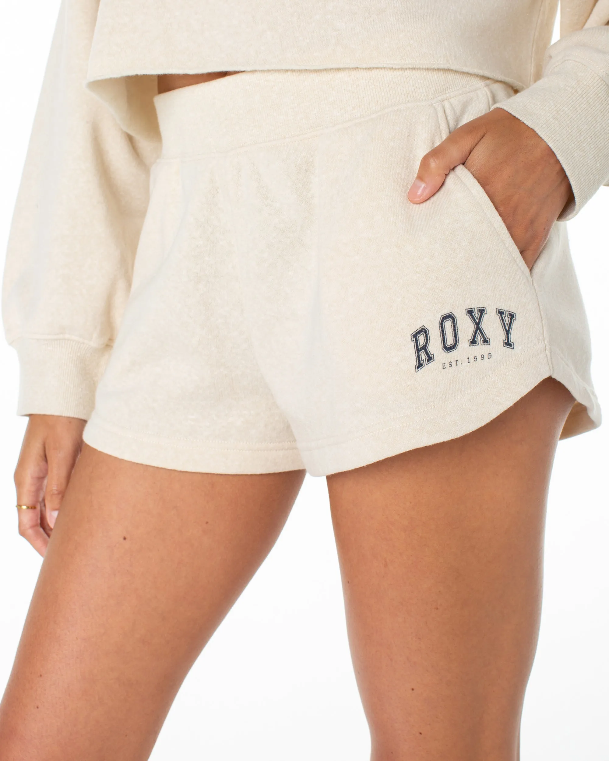 Sunray Elastic Waist Shorts - Oatmeal Heather sold by Roxy product image thumbnail 3