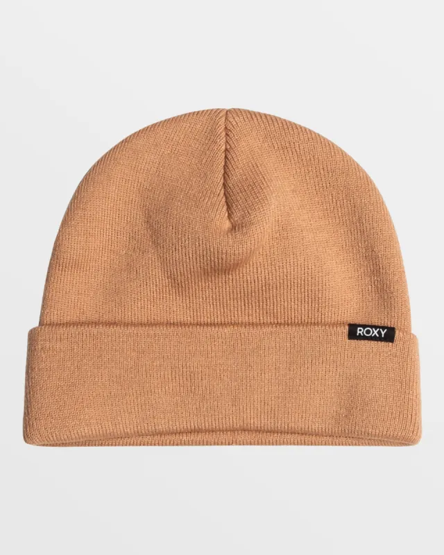 Tropical Snow Cuff Beanie - Camel sold by Roxy