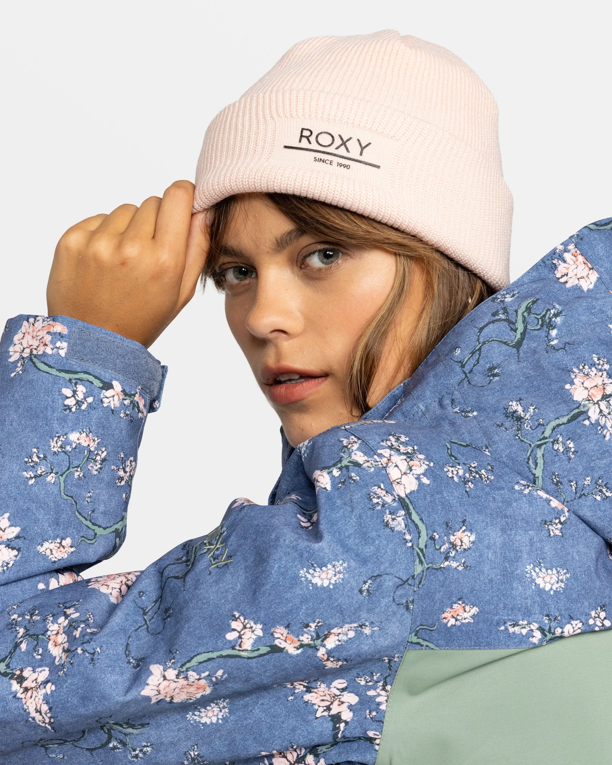 Folker Rib Knit Beanie - Pink Salt sold by Roxy