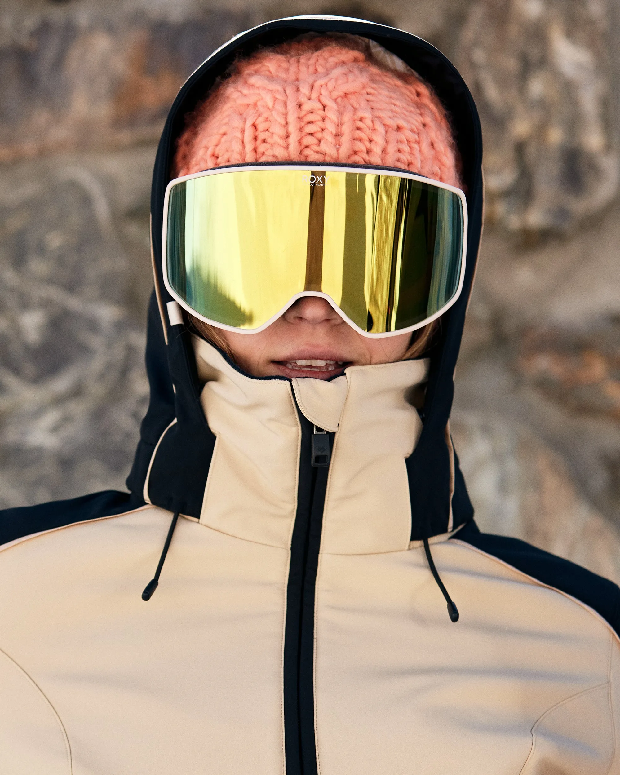 Peak Chic Snow Jacket - Pebble sold by Roxy product image thumbnail 3