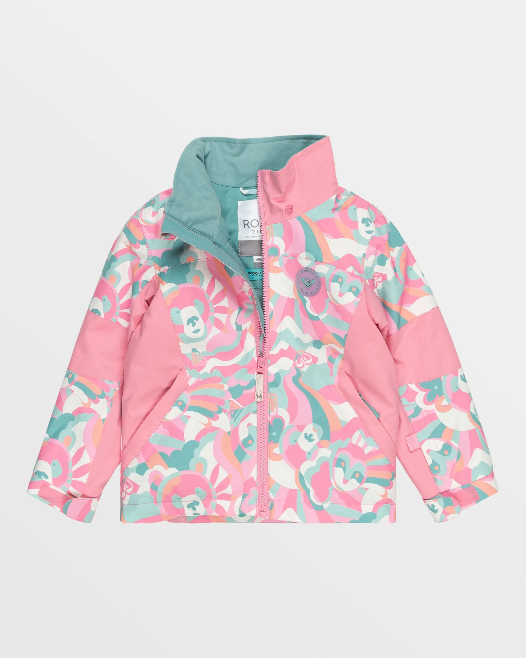 Girls 2-7 Snowy Tale Snow Jacket - Sachet Pink Mountain Night sold by Roxy product image thumbnail 4