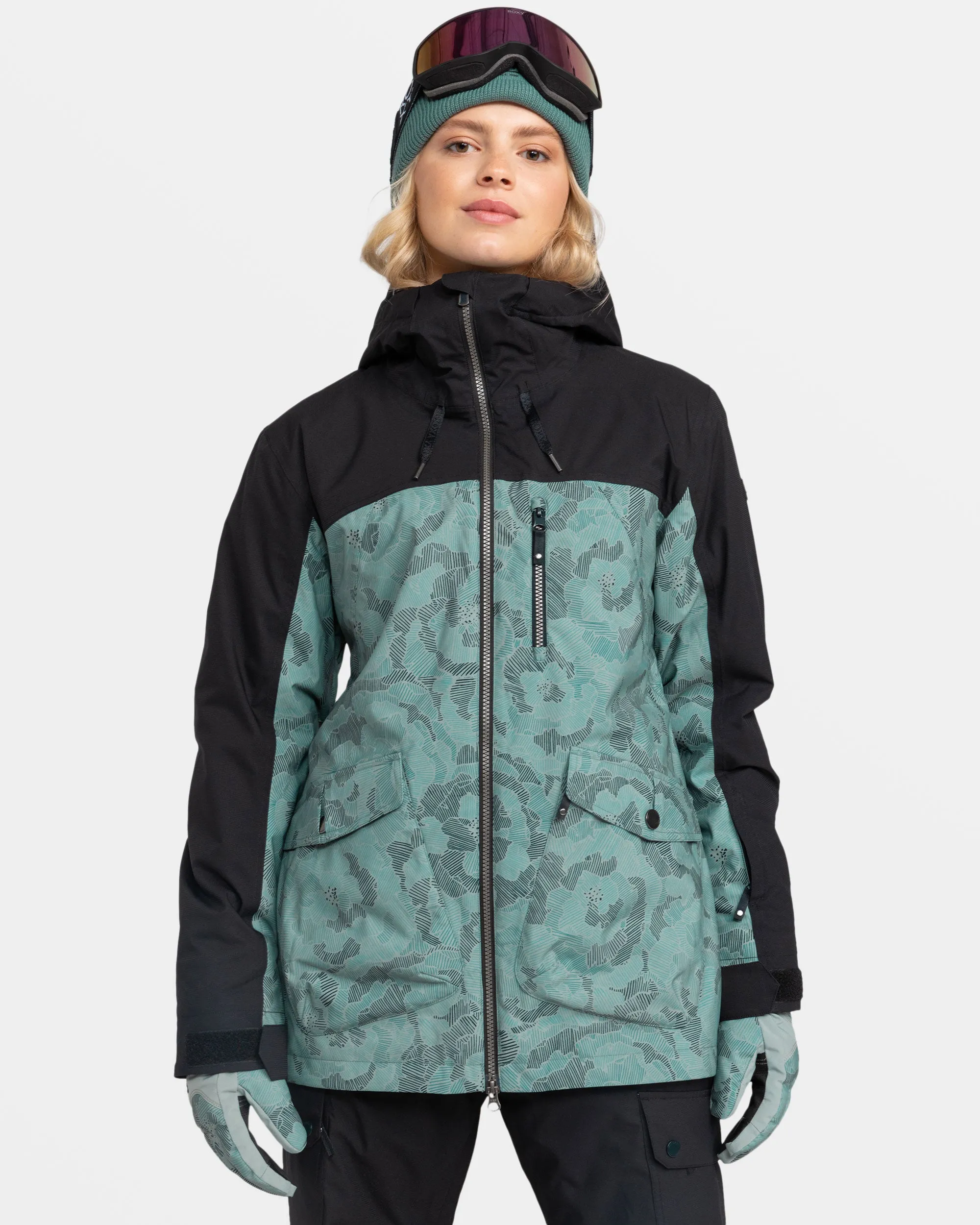 Stated Snow Jacket - Lily Pad Sketch Book sold by Roxy product image thumbnail 3