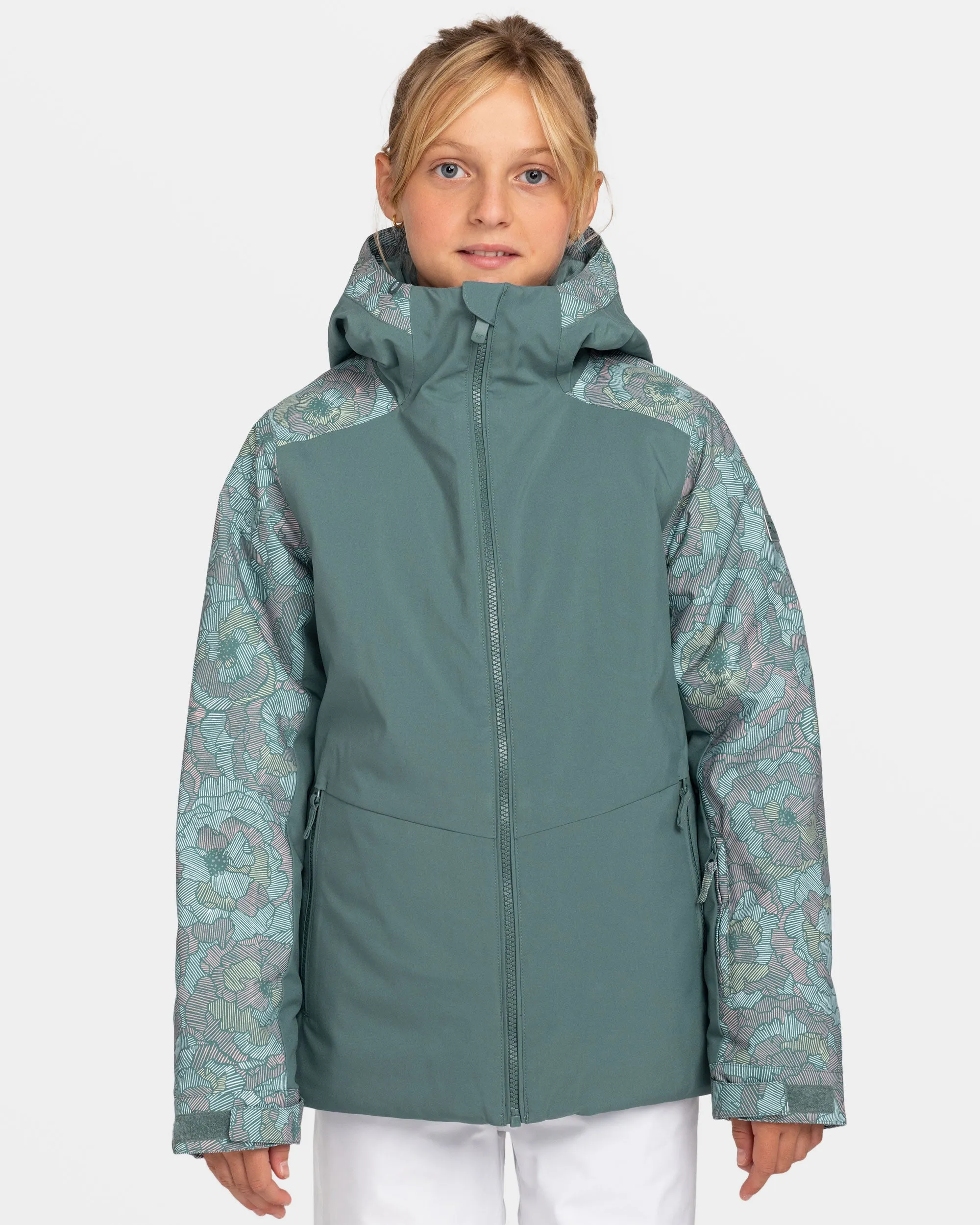 Girls 8-16 Silverwinter Snow Jacket - Pink Salt Sketchbook sold by Roxy