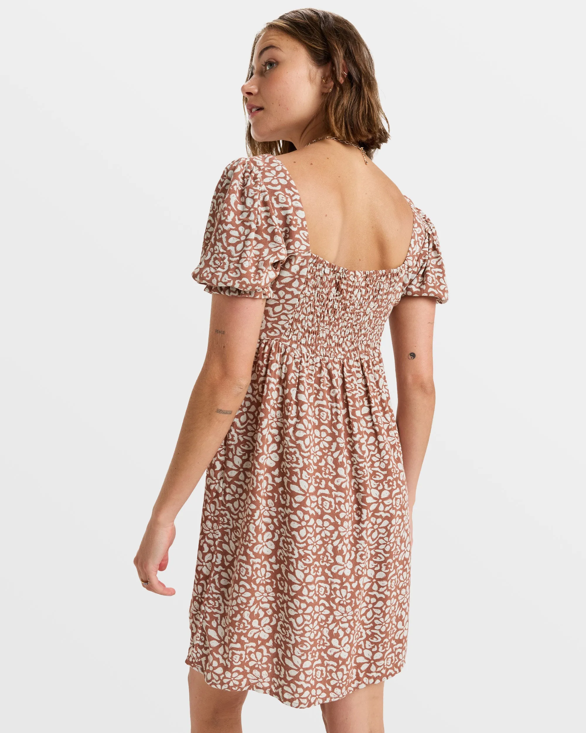 Frill Bloom Mini Dress - Russet Freefallin Floral Fresh sold by Roxy product image thumbnail 5