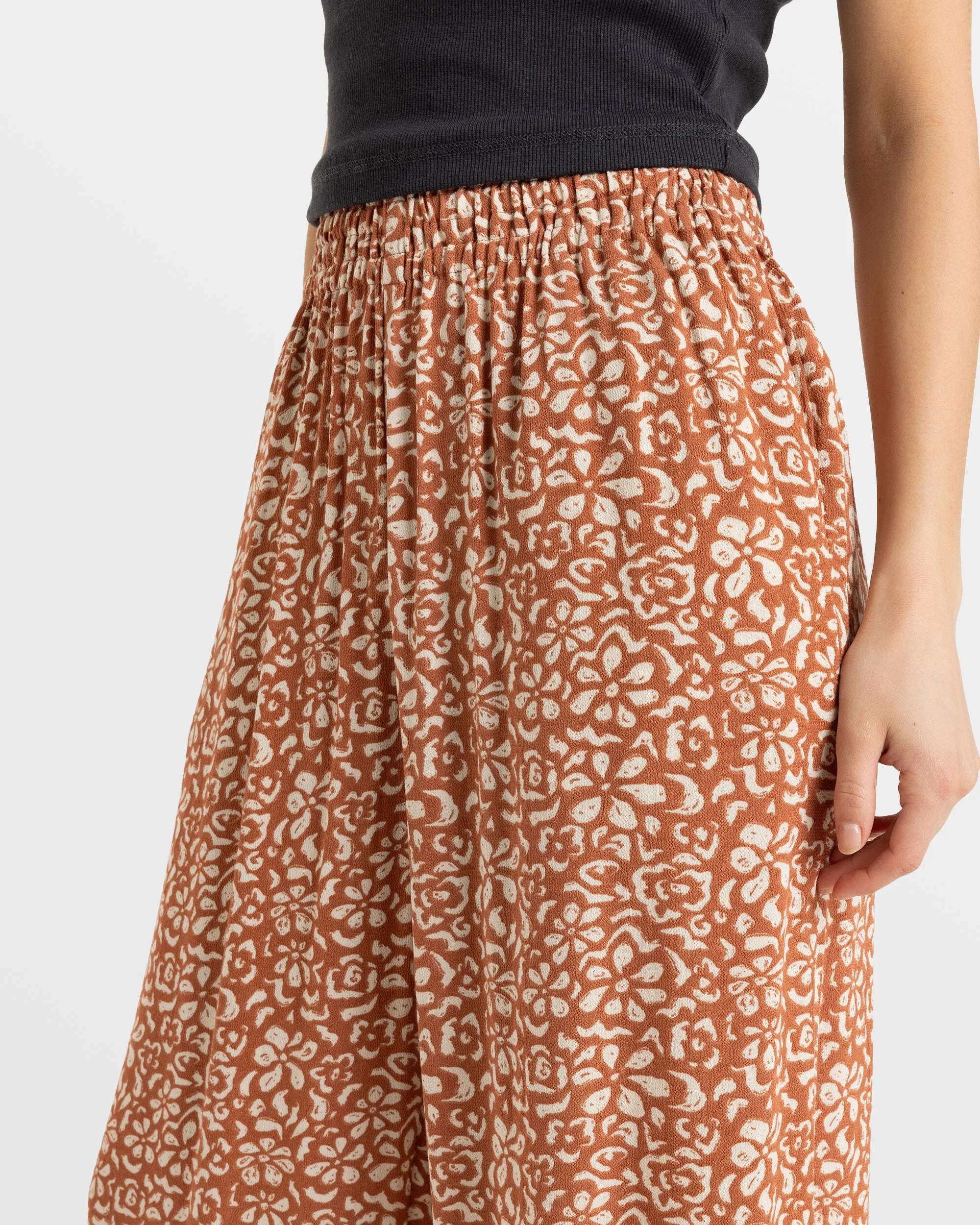Forever And A Day Wide Leg Pants - Russet Freefallin Floral Fresh sold by Roxy product image thumbnail 2
