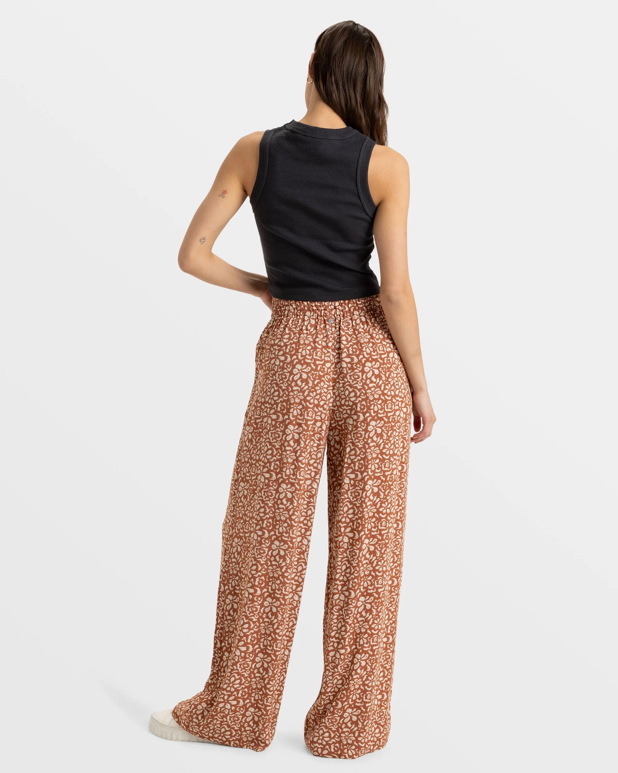 Forever And A Day Wide Leg Pants - Russet Freefallin Floral Fresh sold by Roxy product image thumbnail 5