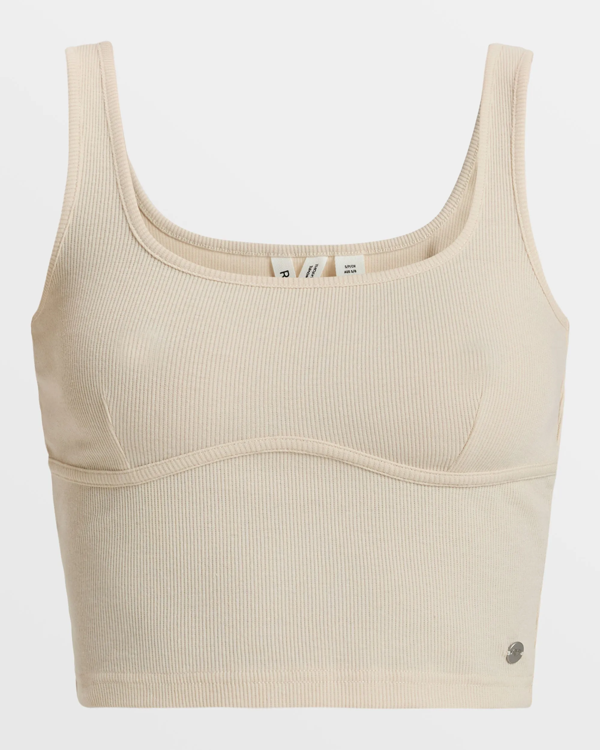 Pretty Please Tank Crop Top - Parchment sold by Roxy product image thumbnail 3