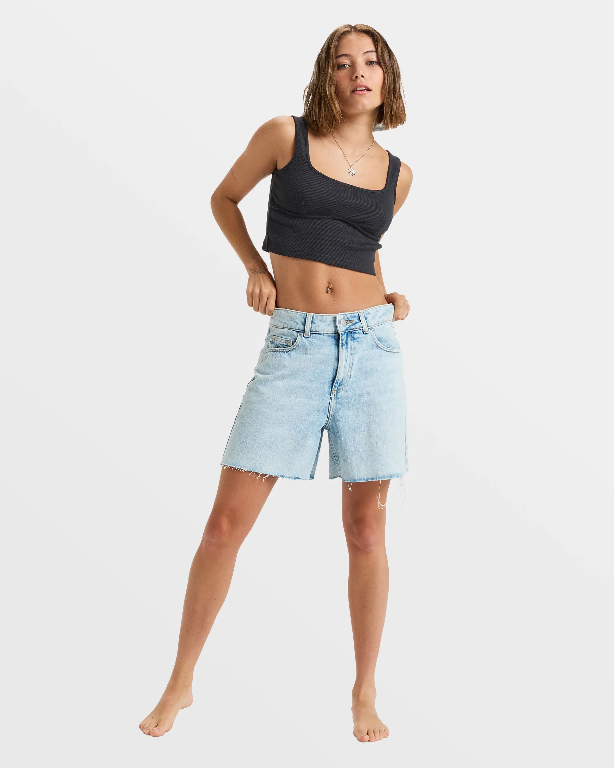 Pretty Please Tank Crop Top - Phantom sold by Roxy product image thumbnail 3