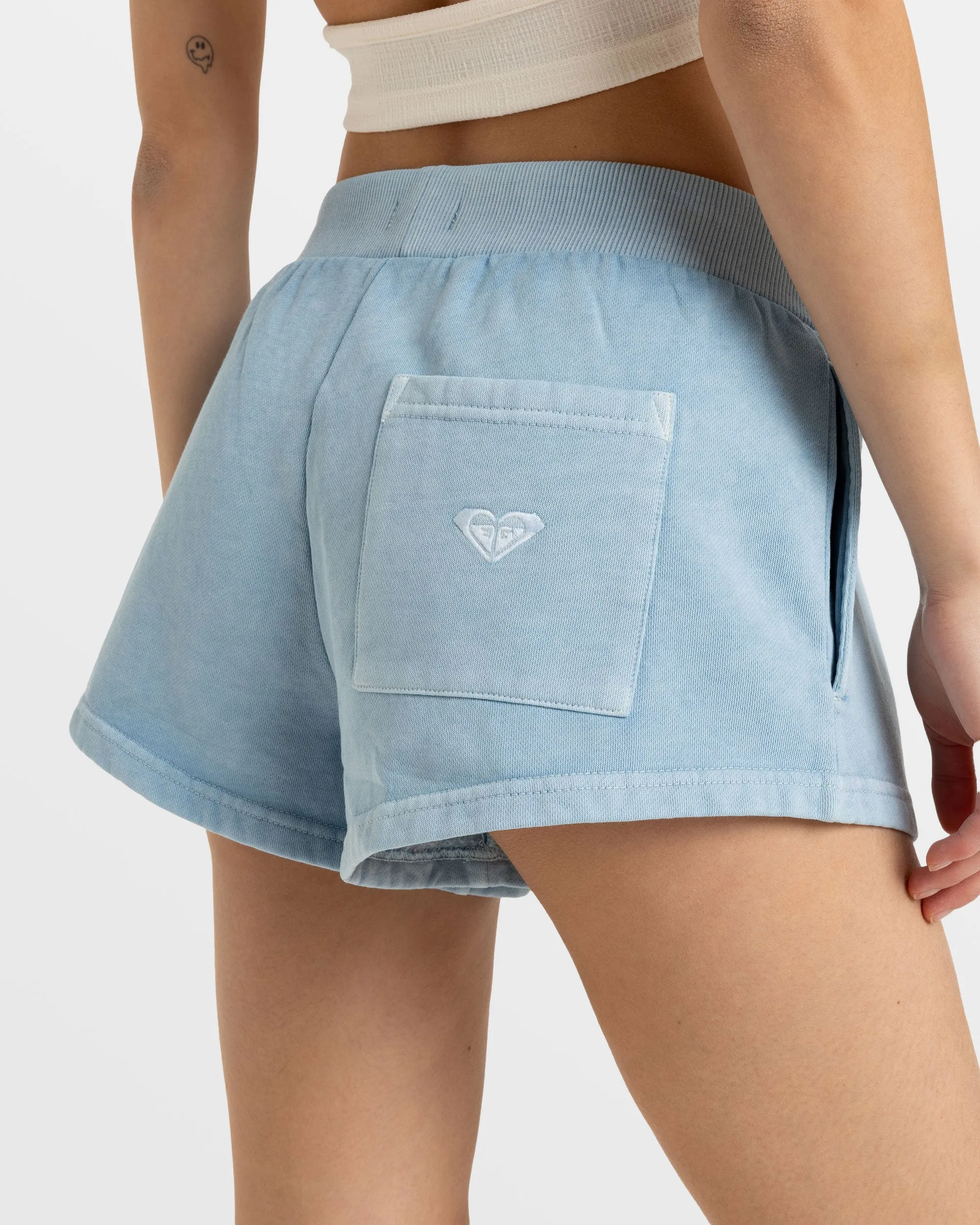 True Radical Elastic Waist Shorts - Clear Sky sold by Roxy