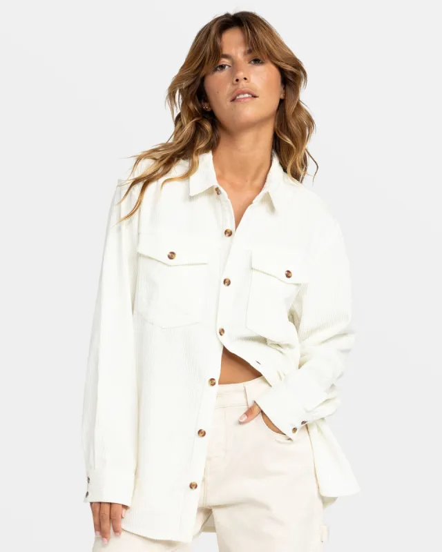 Let It Go Long Sleeve Shirt - Egret sold by Roxy