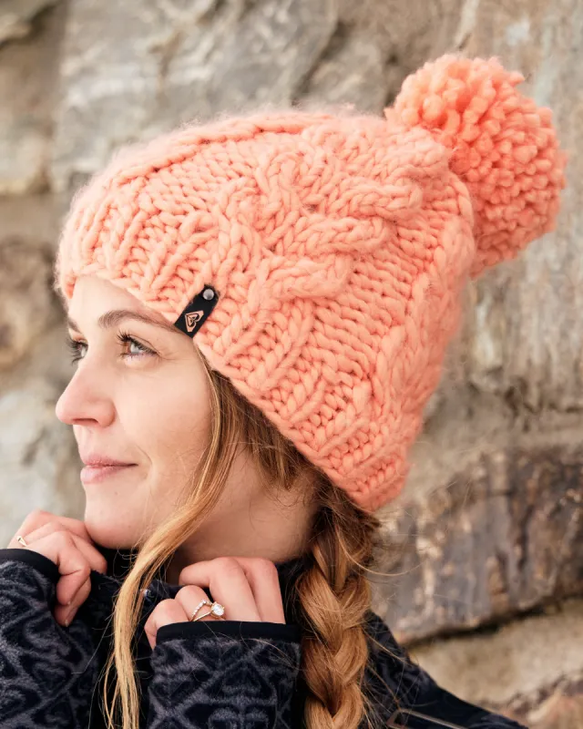 Winter Chunky Beanie - Peach Pink sold by Roxy