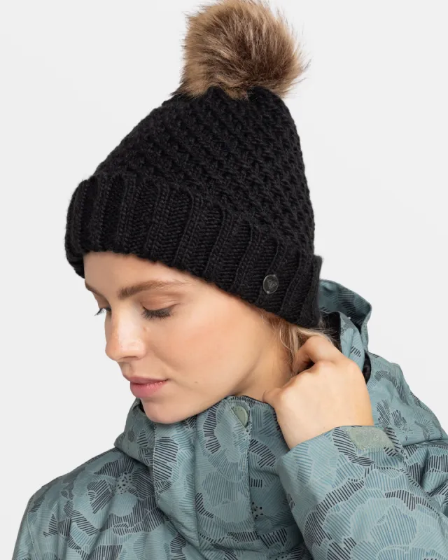 Blizzard Cuff Beanie - True Black sold by Roxy