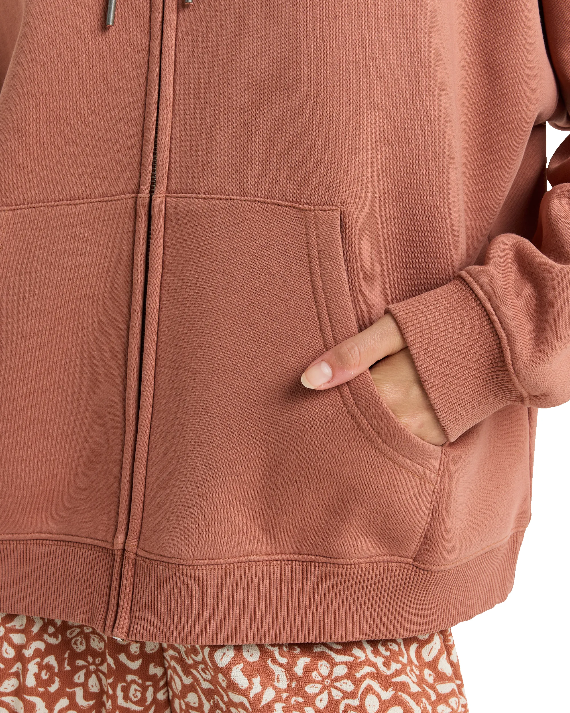 Lineup Oversized Zip Hoodie - Russet sold by Roxy product image thumbnail 4