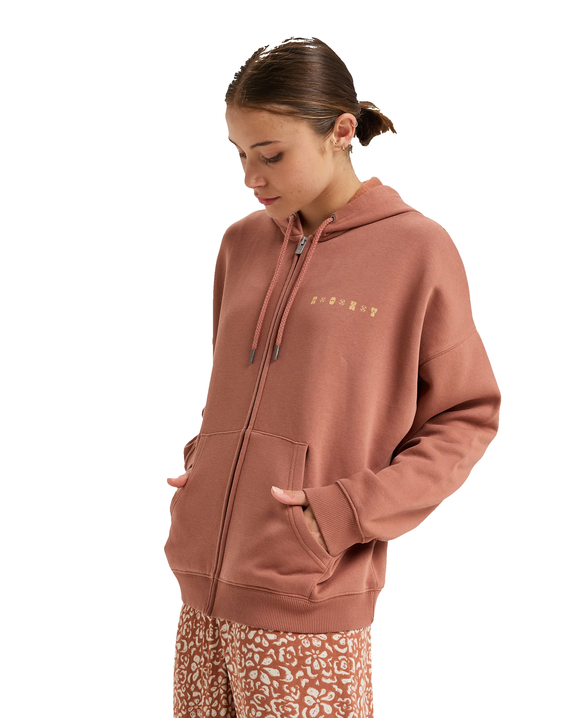 Lineup Oversized Zip Hoodie - Russet sold by Roxy product image thumbnail 5