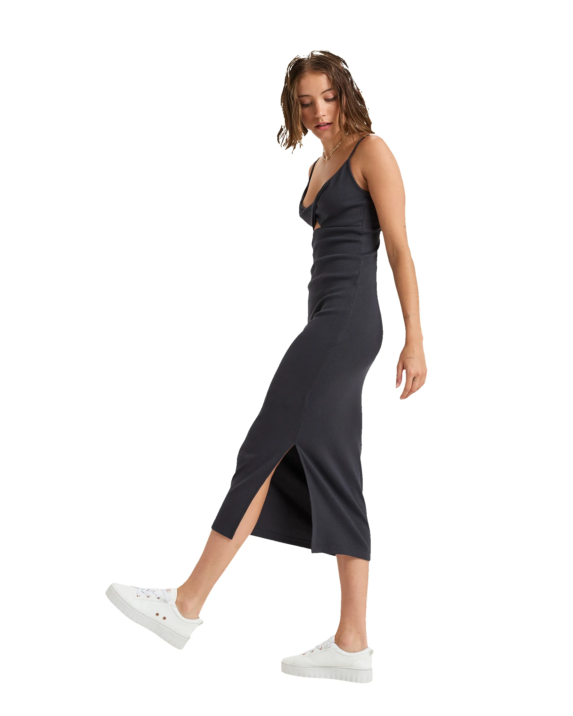 Wavey Lady Midi Dress - Phantom sold by Roxy product image thumbnail 3