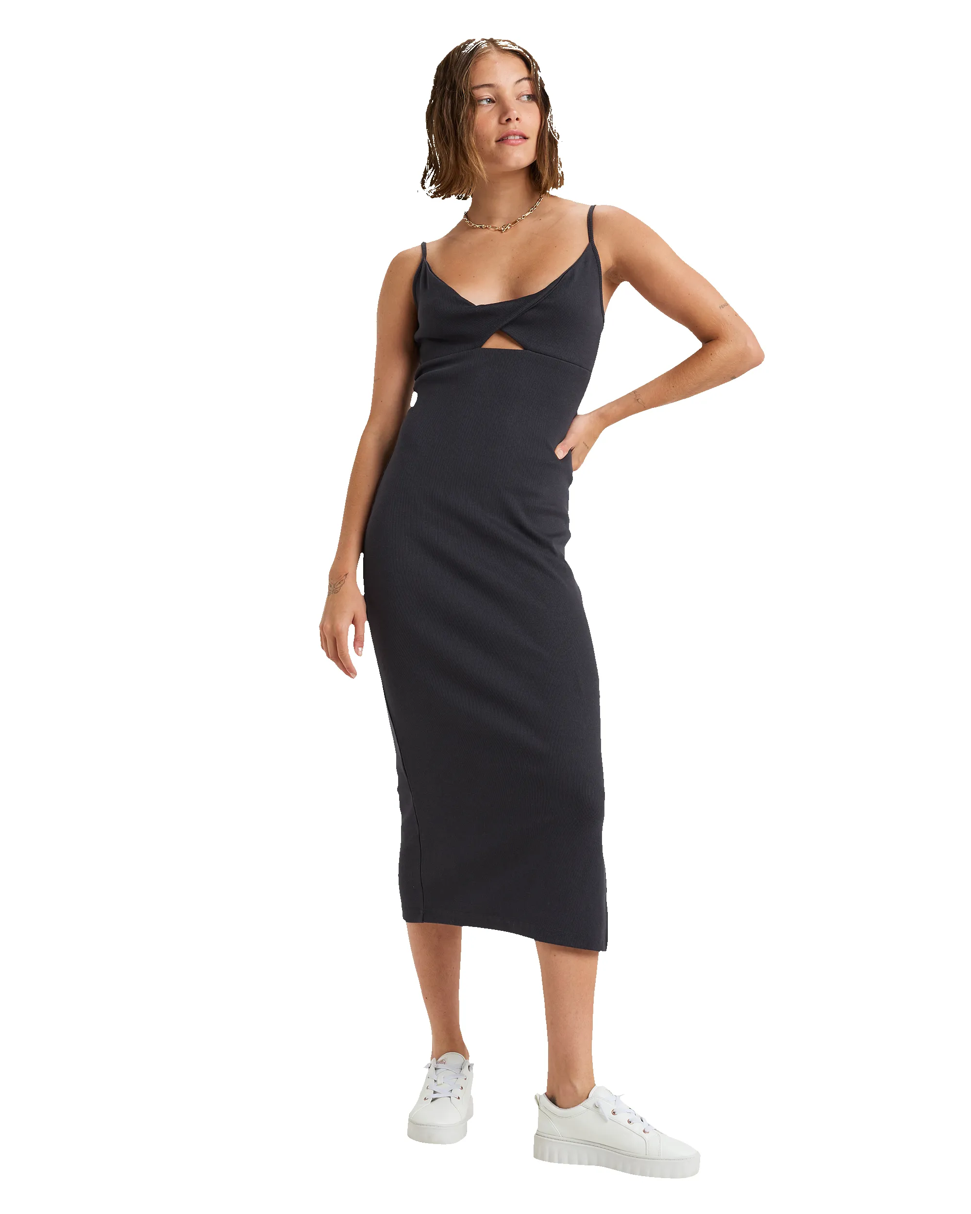Wavey Lady Midi Dress - Phantom sold by Roxy product image thumbnail 4
