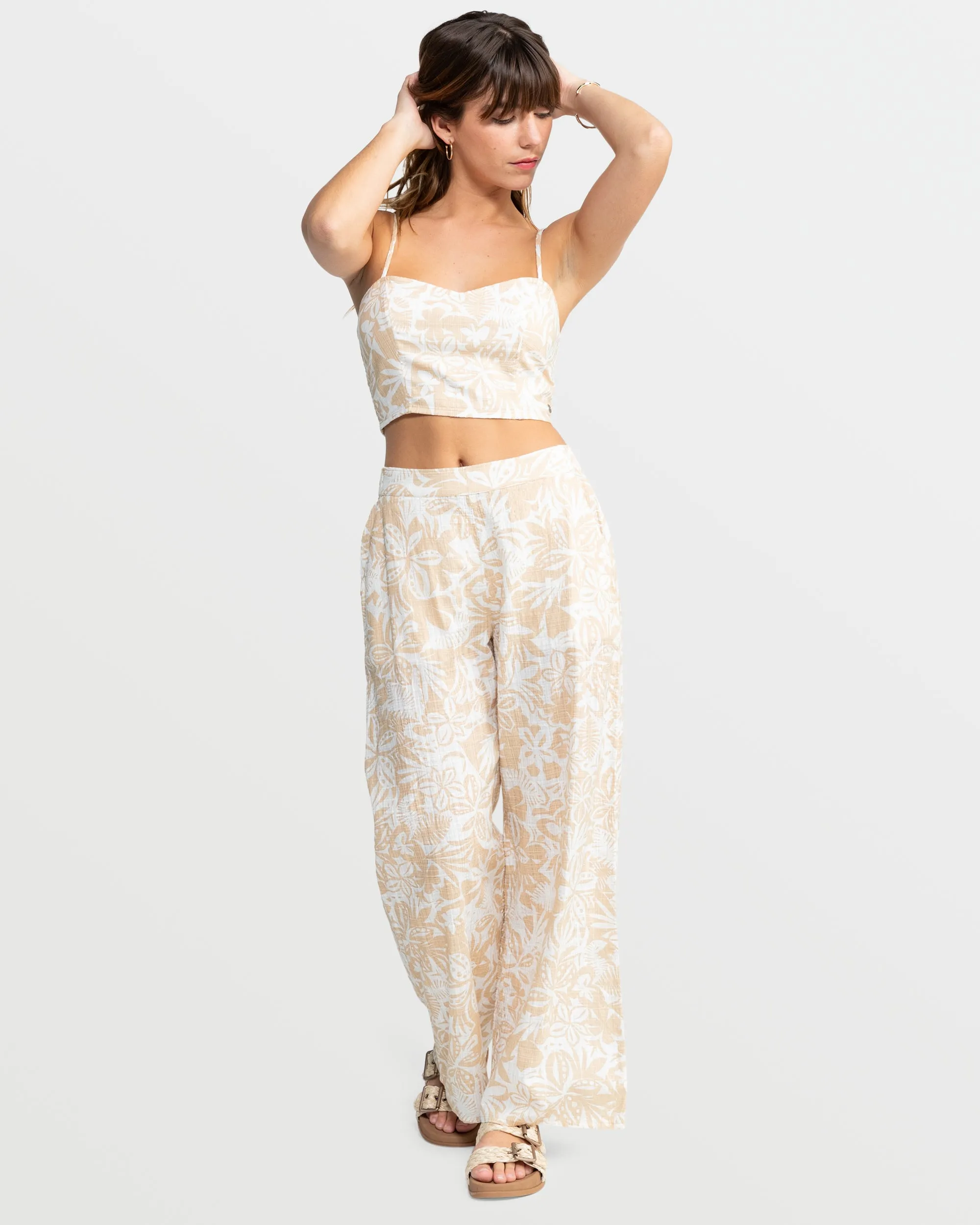 Midnight Avenue Wide Leg Pants - Ginger Root Suntrip sold by Roxy product image thumbnail 3