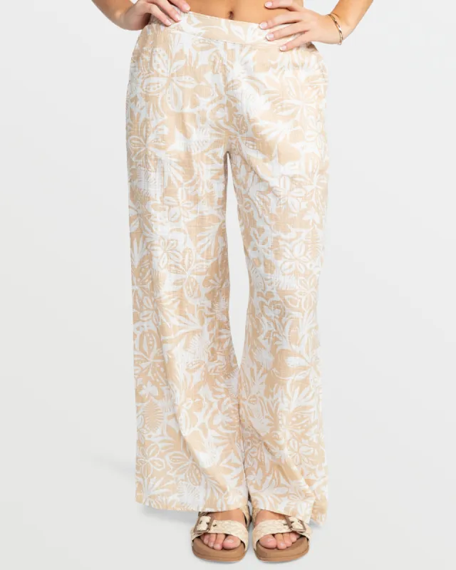 Midnight Avenue Wide Leg Pants - Ginger Root Suntrip sold by Roxy