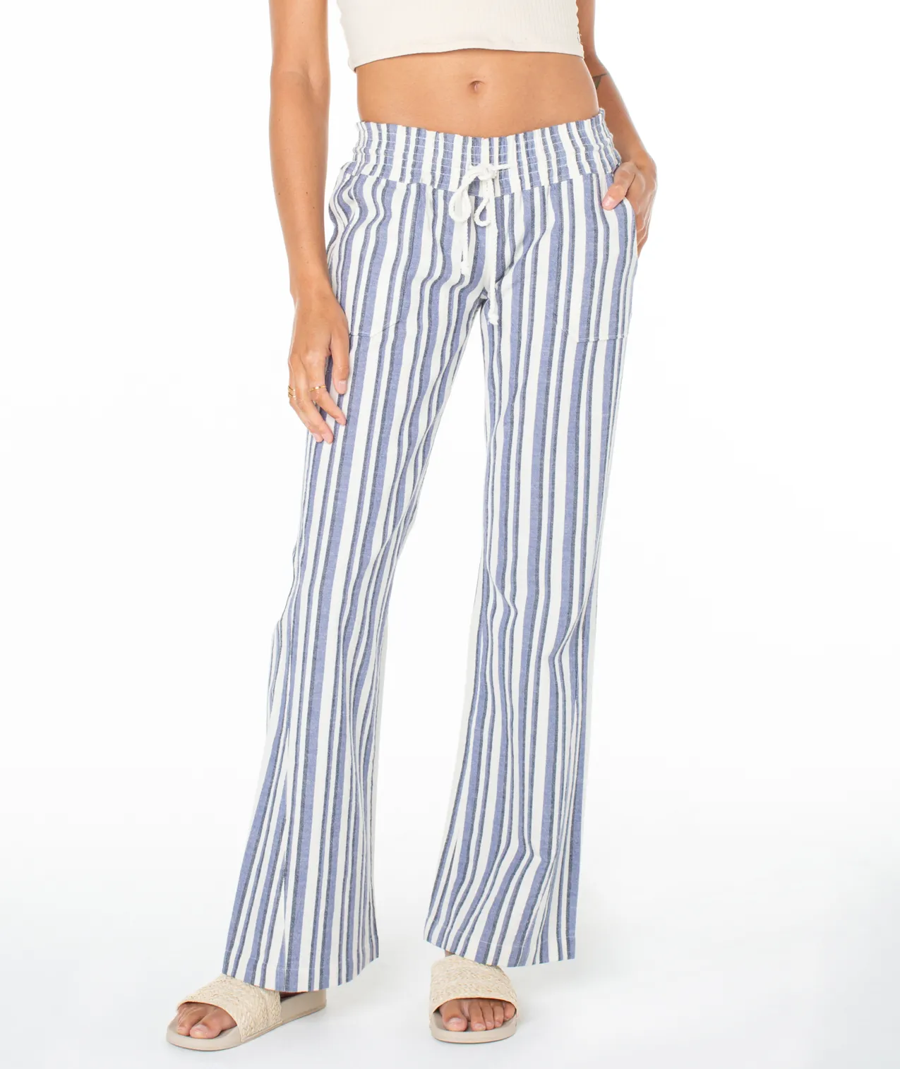 Oceanside Flared Beach Pants - Bijou Blue Bahia Stripe sold by Roxy