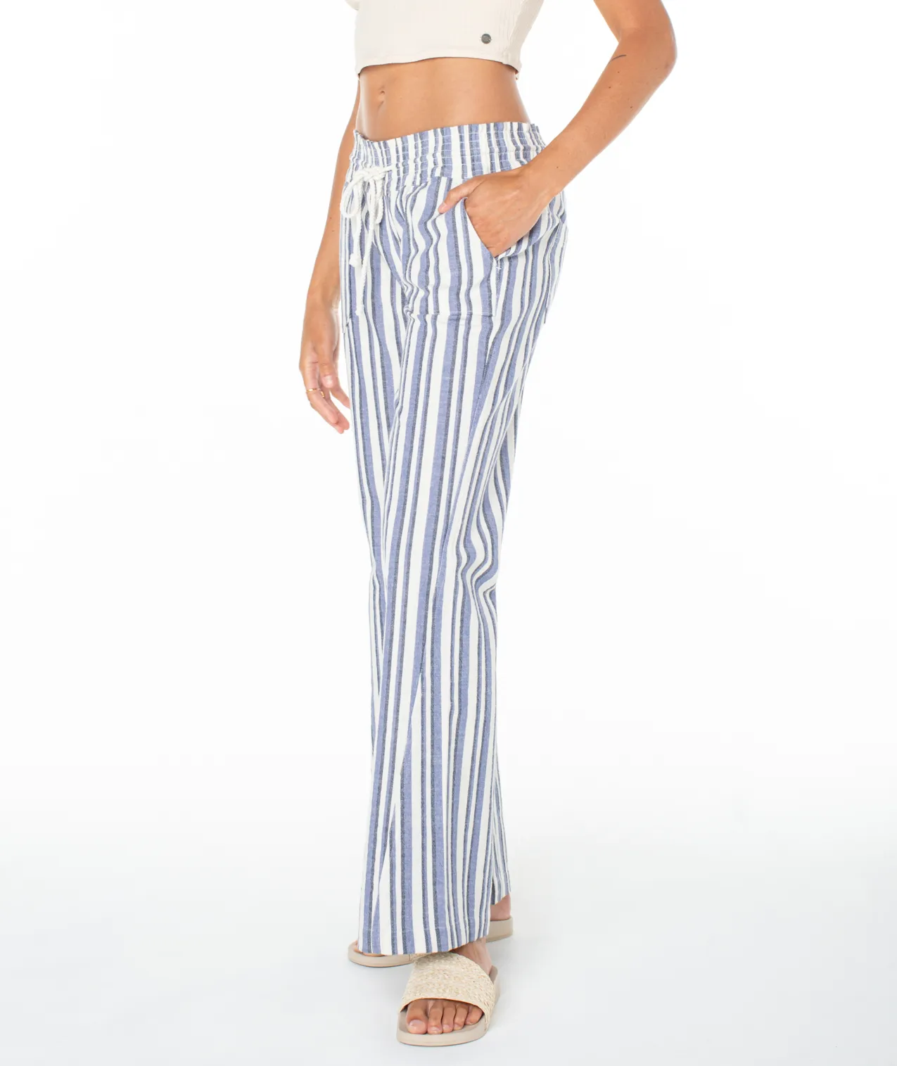 Oceanside Flared Beach Pants - Bijou Blue Bahia Stripe sold by Roxy product image thumbnail 5