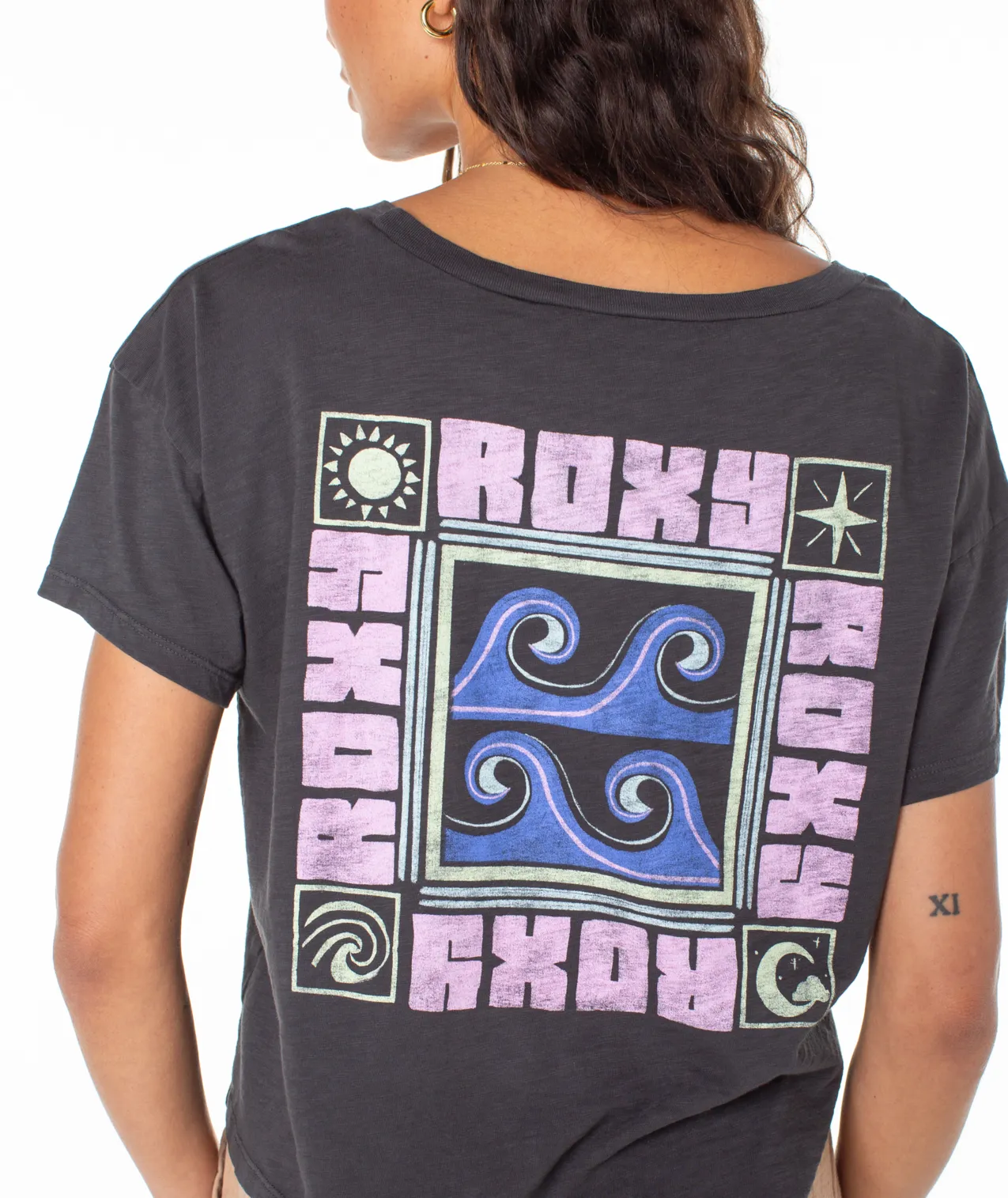 Wave Block T-Shirt - Phantom sold by Roxy product image thumbnail 3