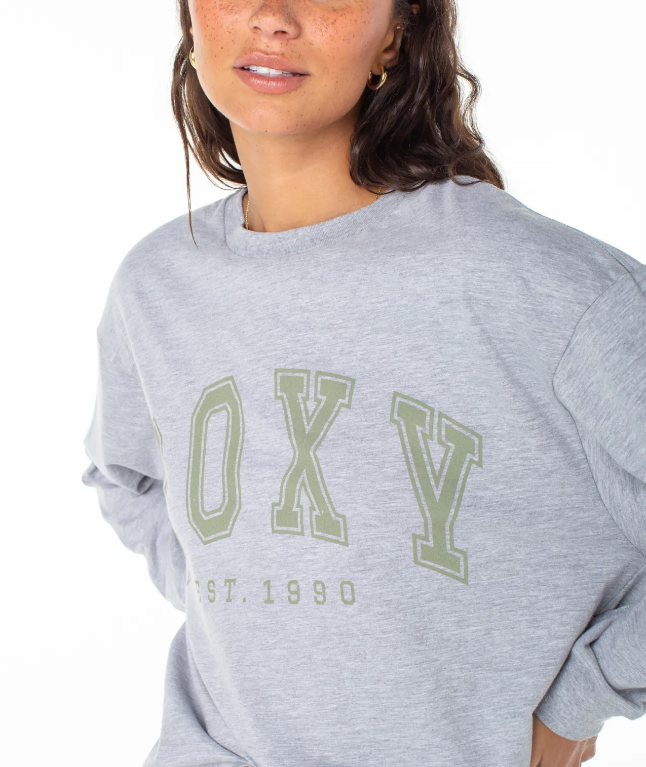 Collegiate Arch Long Sleeve T-Shirt - Heritage Heather sold by Roxy product image thumbnail 4