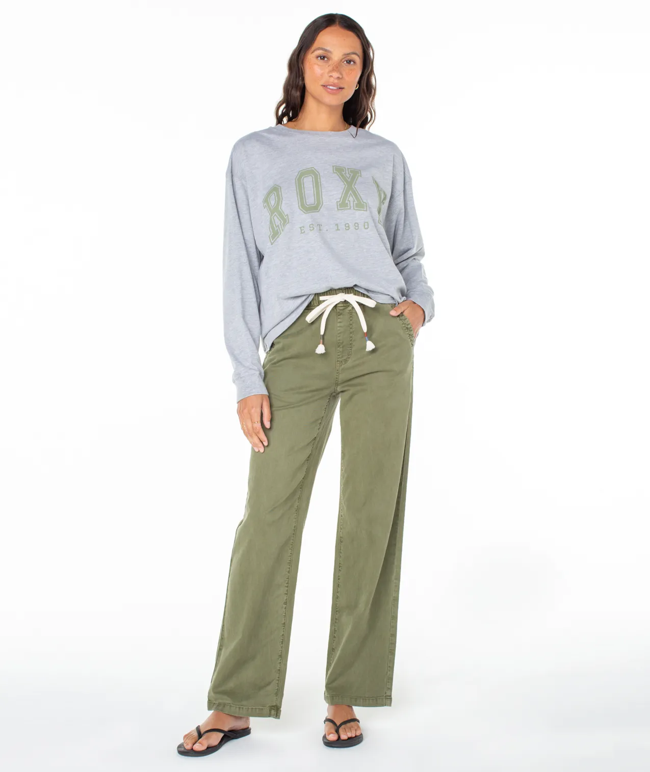 Collegiate Arch Long Sleeve T-Shirt - Heritage Heather sold by Roxy product image thumbnail 2