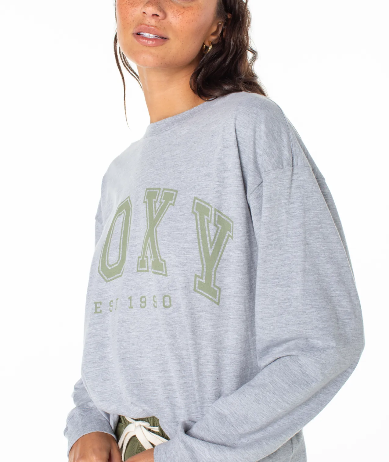 Collegiate Arch Long Sleeve T-Shirt - Heritage Heather sold by Roxy product image thumbnail 5