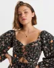 Holidaze Tie Front Maxi Dress - Anthracite Kerala Border sold by Roxy