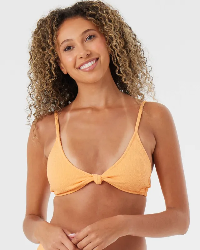 Aruba Surf Knot Bralette Bikini Top - Papaya sold by Roxy